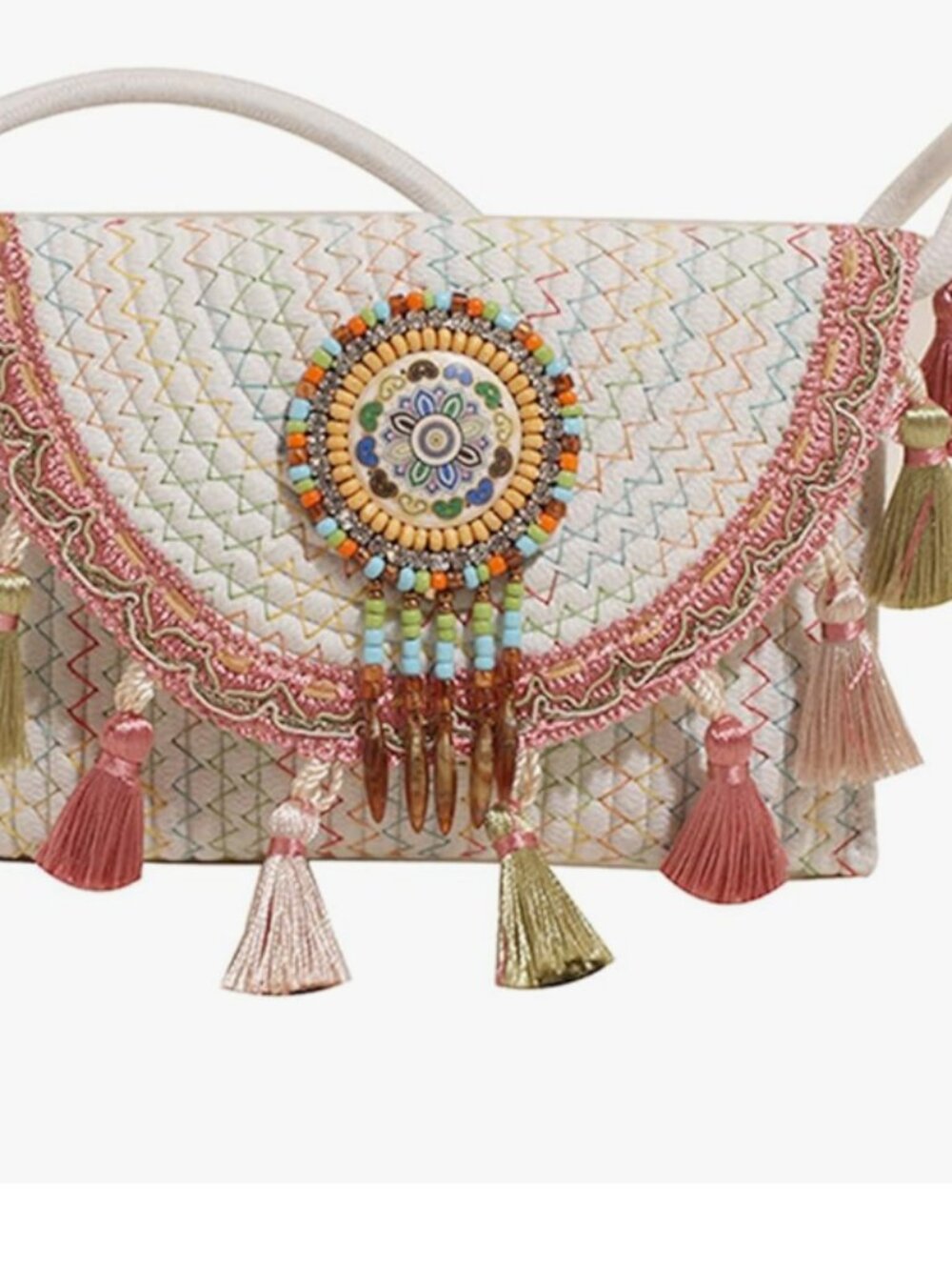 Bohemian Knitted Envelope Purse - Picture 4 of 6